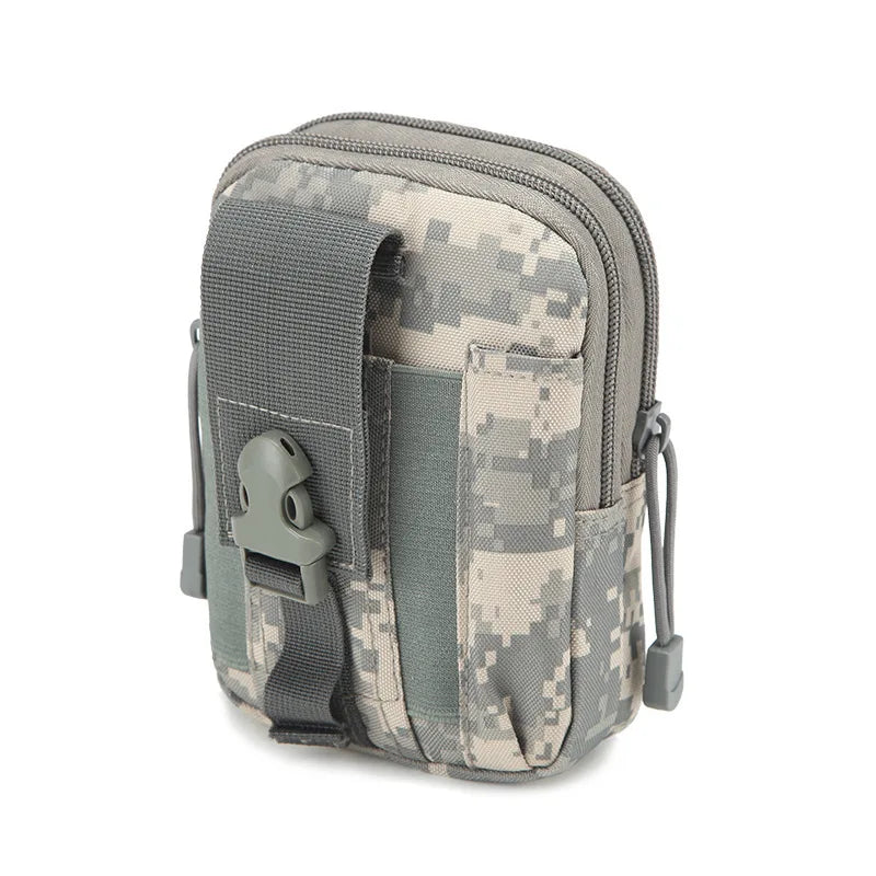 Tactical Molle Pouch Phone Holder - Compact Military Waist Pack for Running, Travel, and Camping Gear