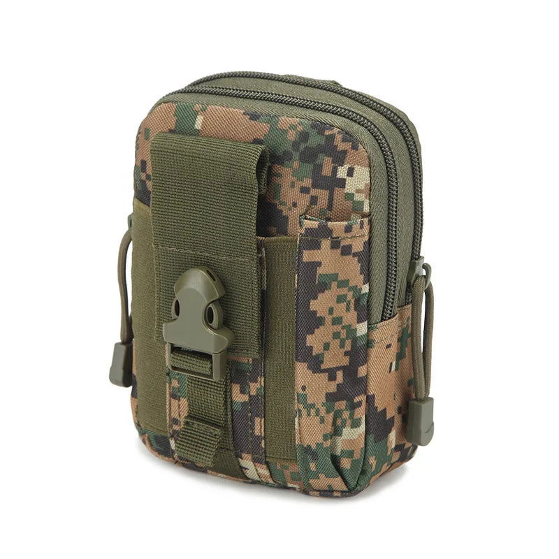 Tactical Molle Pouch Phone Holder - Compact Military Waist Pack for Running, Travel, and Camping Gear
