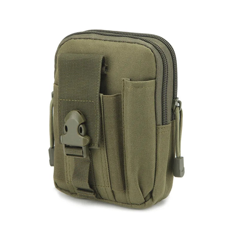 Tactical Molle Pouch Phone Holder - Compact Military Waist Pack for Running, Travel, and Camping Gear
