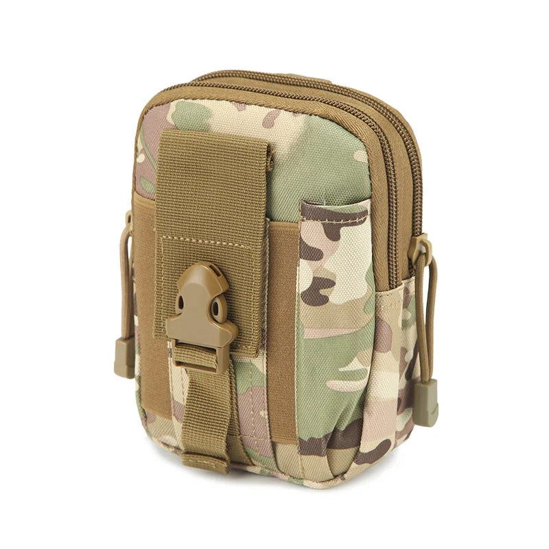 Tactical Molle Pouch Phone Holder - Compact Military Waist Pack for Running, Travel, and Camping Gear