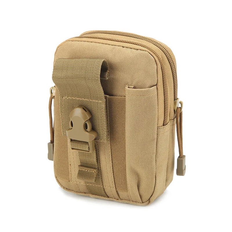 Tactical Molle Pouch Phone Holder - Compact Military Waist Pack for Running, Travel, and Camping Gear