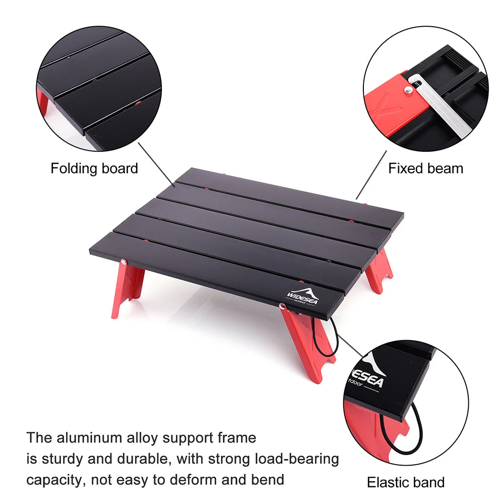 Ultra-Light Foldable Camping Table – Portable & Compact for Outdoor, Picnic, BBQ, or Bed Desk Use