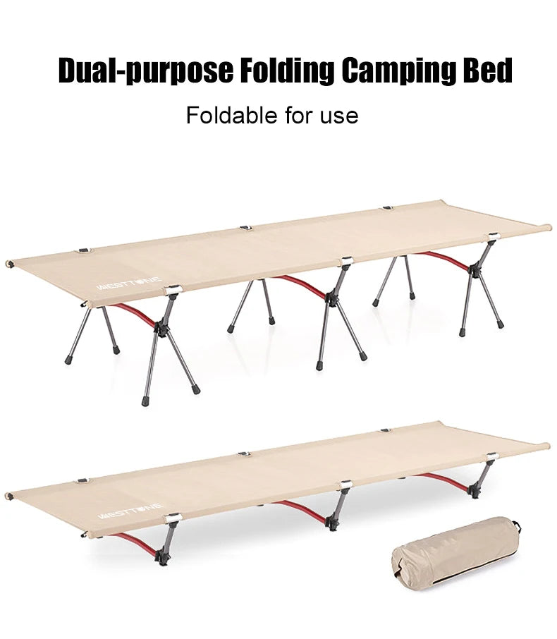 Ultralight Folding Camping Cot – Portable Aluminum Bed for Outdoor Hiking, Backpacking, and Travel