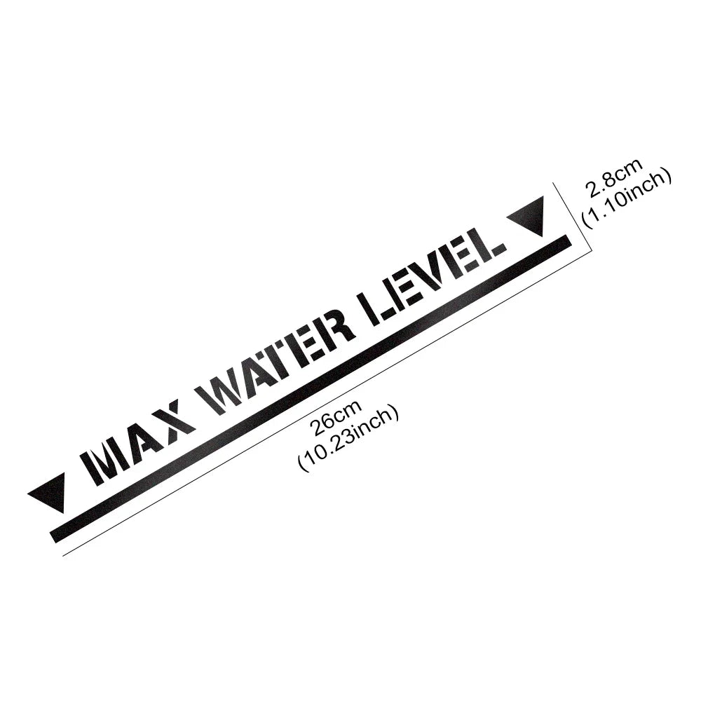 Waterproof Max Water Level Vinyl Sticker – Offroad 4x4 Car Accessory